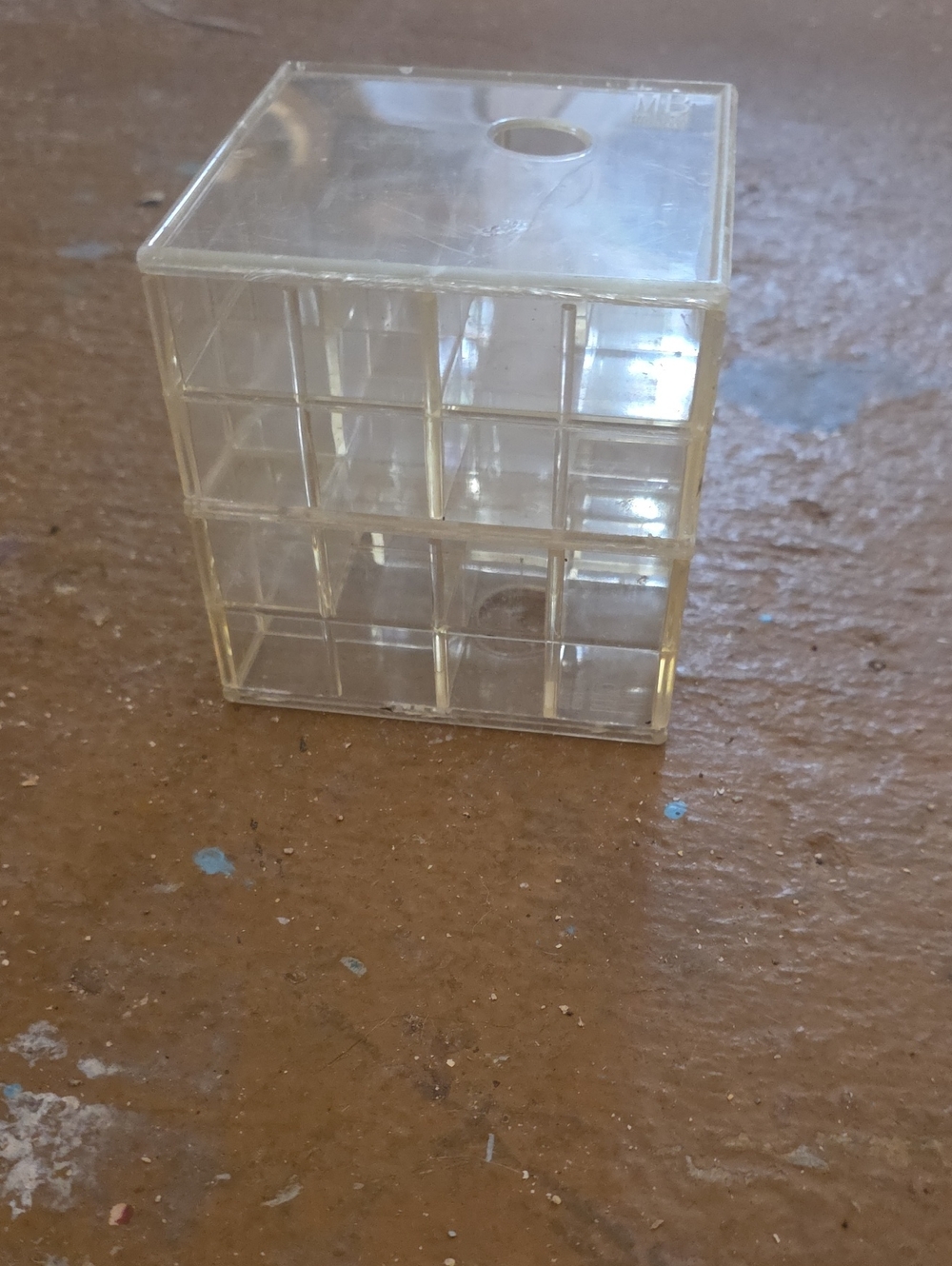 Clear 4×4 Cube Puzzle Toy - Transparent Brain Teaser